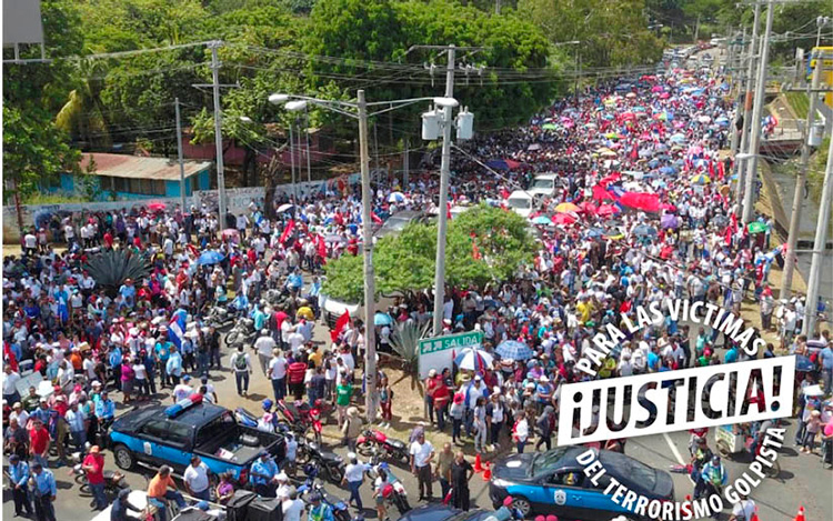 Pueblo nicaragüense demanda justicia para víctimas del terrorismo golpista