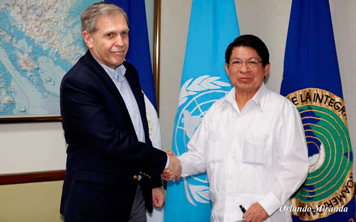 Canciller Moncada se reúne con misión de la ONU
